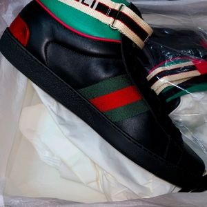 Gucci stripe Ace high-top sneakers